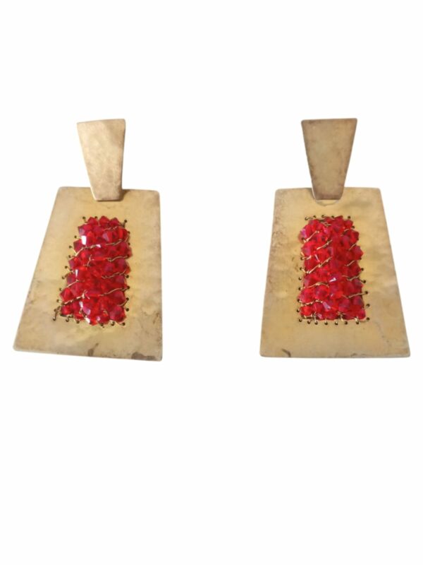 Aretes piedras rojas