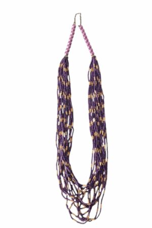 Collar mostacilla morada