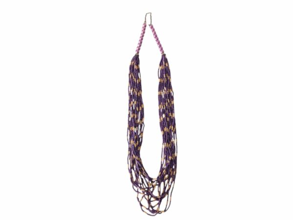 Collar mostacilla morada