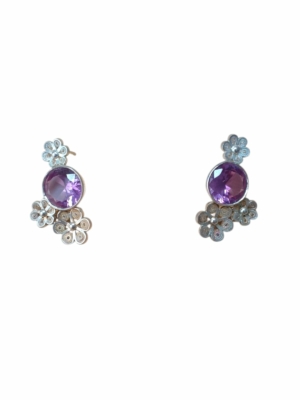 Aretes piedra morada
